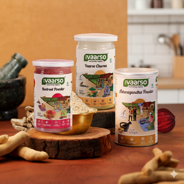 The Vaarso Vitality Trio - Vaarso Churn, Beetroot Powder & Ashwagandha Powder